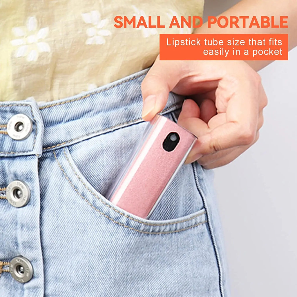 2 In 1 Phone Screen Cleaner Portable Spray Cleaner Microfiber Cloth Set Mini Cleaning Tool For Tablet Mobile Phone Touch Screen