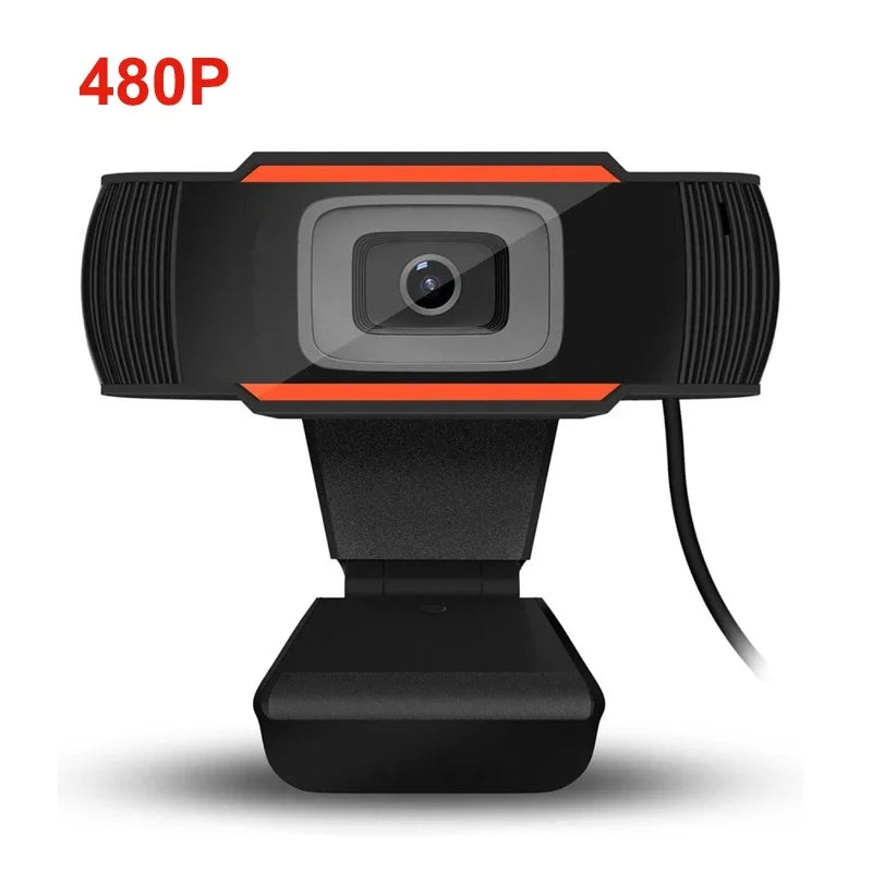 1080P 720p 480p HD Webcam with Mic Rotatable PC Desktop Web Camera Cam Mini Computer WebCamera Cam Video Recording Work