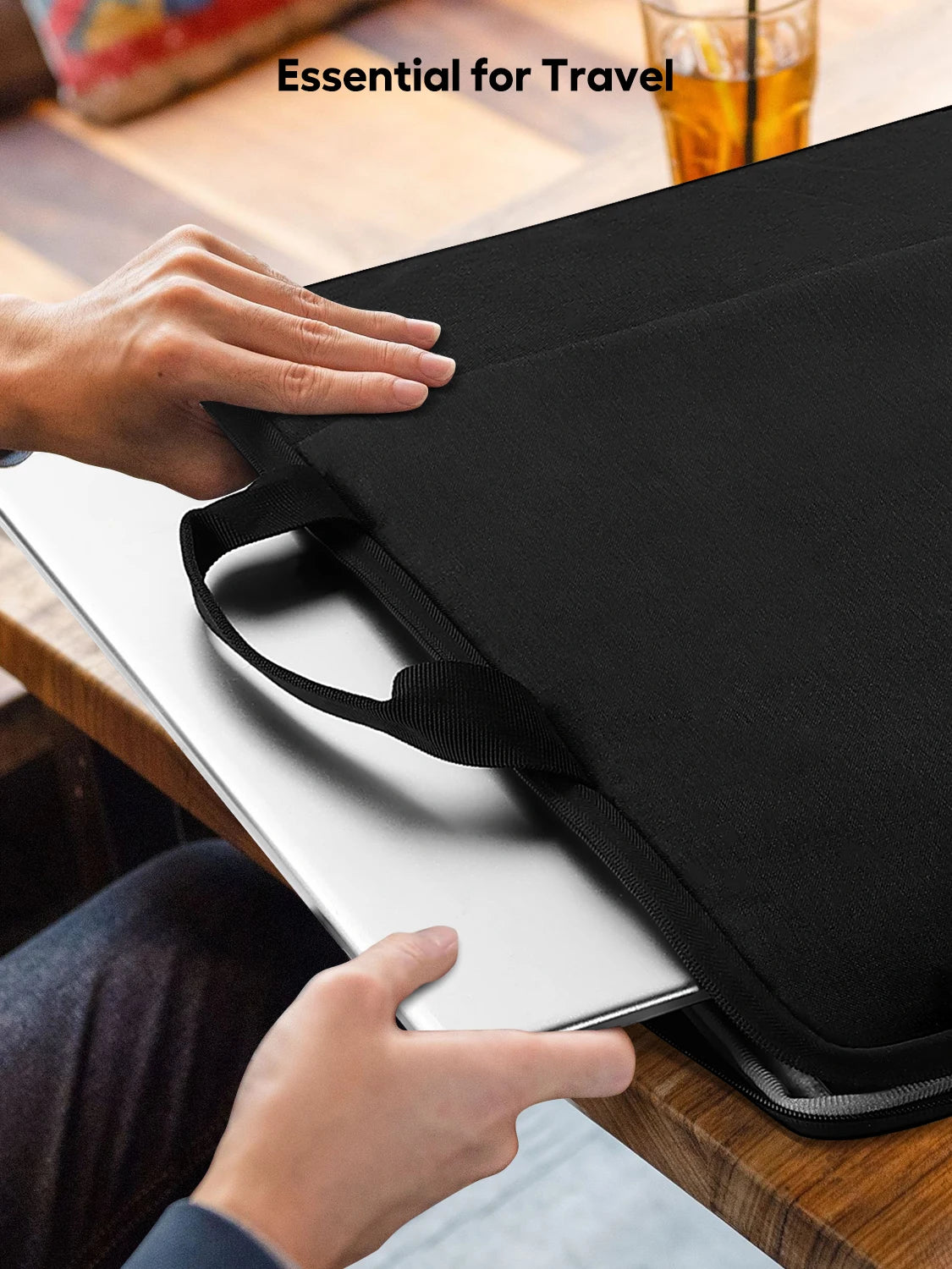 UPERFECT Laptop Sleeve Case 19 inch 360° Protective Handbags Portable Computer Cover Bag with Pocket Zipper for 17-19" Monitor