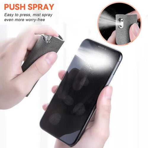 2 In 1 Phone Screen Cleaner Portable Spray Cleaner Microfiber Cloth Set Mini Cleaning Tool For Tablet Mobile Phone Touch Screen
